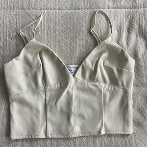 Faux Leather crop top